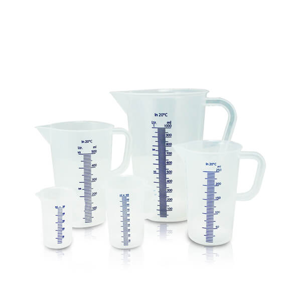 VITLAB PP有柄燒杯 藍刻劃 1L